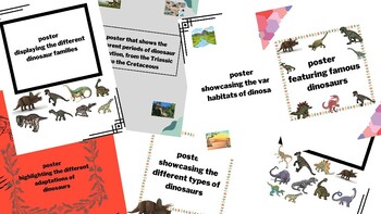 Preview of Dinosaurs Science Word Wall Posters printable