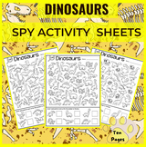 Dinosaurs Spy Activity Sheets