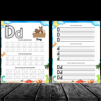 Dinosaurs Theme Tracing Alphabet ABC Worksheets Printable | Trace ...