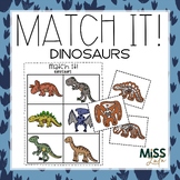 Dinosaurs Themed Matching Independent Work Task