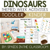 Dinosaurs Themed Week Activities for Toddlers, Pre K, and 