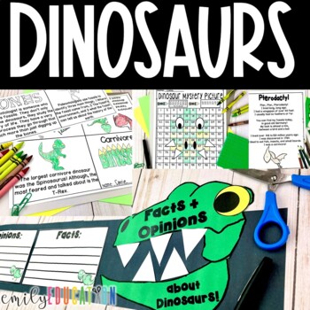 Preview of Dinosaurs Unit Dinosaur Activities, Writing, Reading, Craft Book