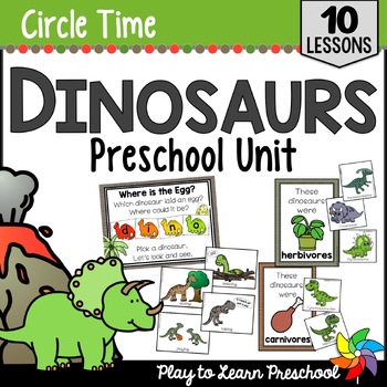 Preview of Dinosaurs Unit Lesson Plans Paleontologist Activities for Preschool Pre-K