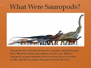 Preview of Dinosaurs Vol 3: Sauropods - Slideshow Powerpoint Presentation