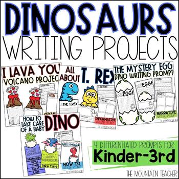 Preview of Dinosaurs Writing Prompts, Dinosaurs Crafts, Activities & Graphic Organizers