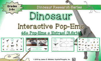 Preview of Dinosaurs and Prehistoric Creatures Interactive Research Pop-Ems