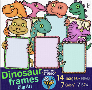 Dinosaurs clipart Set 4 by Busy Bee Studio Clip Art | TPT