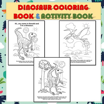 Preview of Dinosaurs coloring book