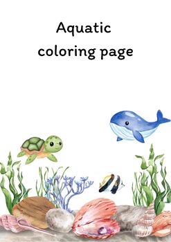Preview of Dinosaurs   coloring page and Aquatic  coloring page