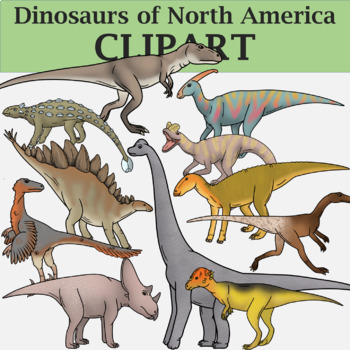 Preview of Dinosaurs of North America Clip Art