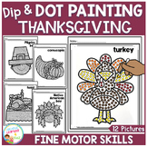 Dip-and-Dot Q-tip Painting Thanksgiving Fine Motor Skills 