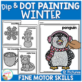 Dip-and-Dot Q-tip Painting Winter Fine Motor Skills Activity
