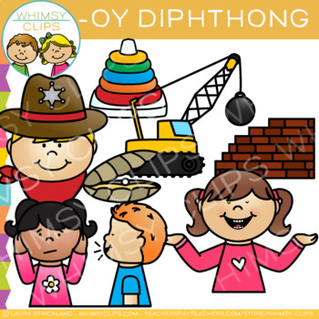 Preview of Diphthong Clip Art - OY Words