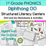 Diphthong Oo  First Grade Structured Phonics Centers RF.1.