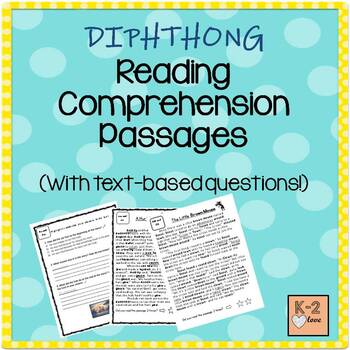 Preview of Diphthong/Variant Vowel Reading Comprehension Bundle