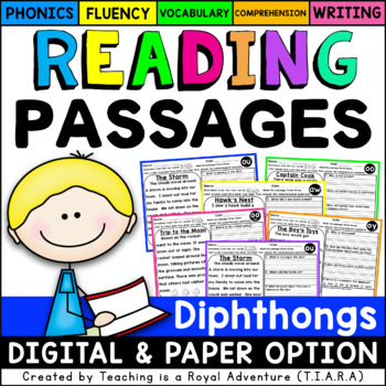 Preview of Diphthong Reading Passages LEVEL 2 - Distance Learning