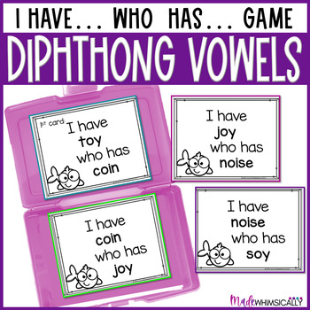 Diphthong Vowel I Have Who Has Cards | Vowel Diphthong Games and Activities