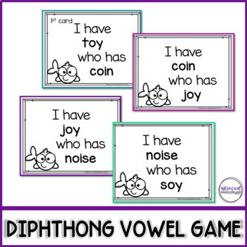Diphthong Vowel I Have Who Has Cards | Vowel Diphthong Games and Activities
