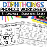 Diphthong Worksheets - Vowel Diphthongs - AU - AW - OI - O