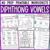 Diphthong Worksheets au aw oi oy oo ew ou ow -Variant Vowe