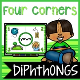 Diphthongs: 4 Corners Game (oy, oi, ou, ow, au, aw, oo)
