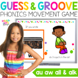 Diphthongs AW AU and AL Movement Game | Guess and Groove A
