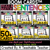 Diphthongs™ Boom Cards | Diphthongs in Sentences Activities