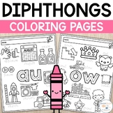 Diphthongs Coloring Pages | Vowel Diphthongs | Diphthongs 