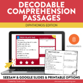 Diphthongs Comprehension Passages | DIGITAL & PRINTABLE