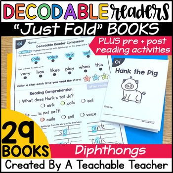 Preview of Diphthongs Decodable Readers | Diphthongs Reading Passages in Printable Books