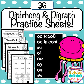 Preview of Diphthongs and Vowel Teams 36 Printables Word Sorts and Making Words