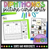 Diphthongs Ew, Oo: Picture Card Sorts and Worksheets