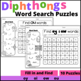 Diphthongs Word Search: Fill-in-and-Find Phonics Puzzle
