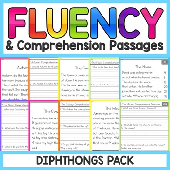 Preview of Diphthongs Fluency Passages | Diphthongs Activities