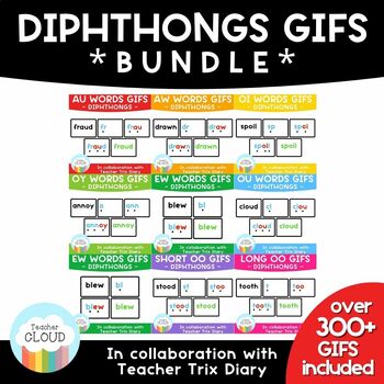 Preview of Diphthongs GIFS BUNDLE ($30 value)