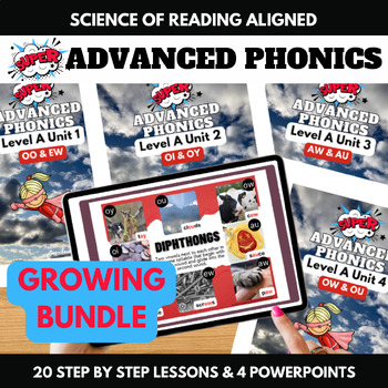 Preview of Diphthongs Growing Phonics Curriculum Bundle | 2nd Grade | SoR | Dipthongs