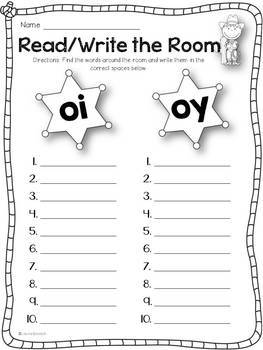 Diphthongs OI and OY Activity Pack | TpT