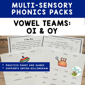 Preview of Diphthongs OI and OY Activities for Orton-Gillingham Lessons