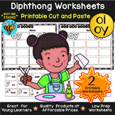 DIPHTHONG OI OY SORTING CUT & PASTE WORKSHEETS PHONICS 1ST