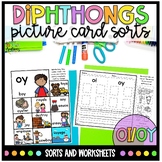 Diphthongs Oi, Oy: Picture Card Sorts and Worksheets