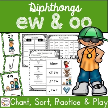 Preview of Diphthongs Phonics Activities ew oo 