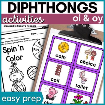 Preview of OI OY Worksheets and Activities : Diphthongs