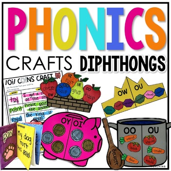 Preview of Diphthongs Phonics Crafts and Reading Fluency Activities