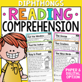 Diphthongs Reading Passages - Comprehension - PAPER & DIGITAL