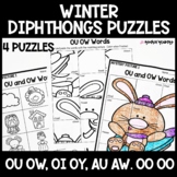 Diphthongs Winter Phonics Puzzles