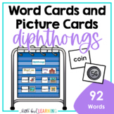 Diphthongs Decodable Word Cards and Picture Cards Set | Va