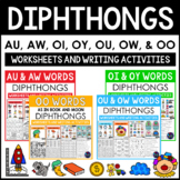 Diphthongs Worksheets & Center Activities: AU, AW, OI, OY,