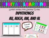 Diphthongs au, aw, augh, al DIGITAL WORD WORK for Google Slides