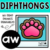 AW Diphthongs Phonics Word Work Printables