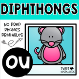 OU Diphthongs Phonics Word Work Printables